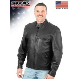 Brooks Leather - 515 Road Warrior 2-Classic Leather Jackets-Made in USA