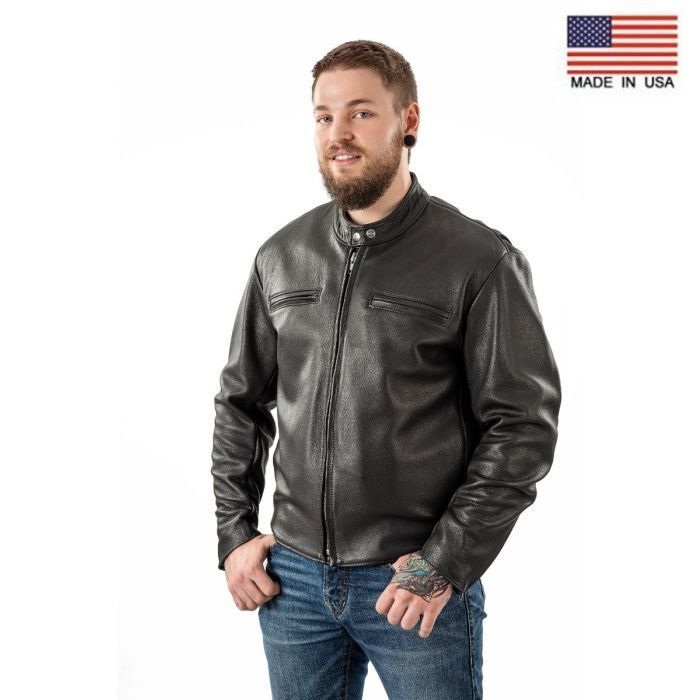 Brooks Leather 511n Road Warrior Made, Full Grain Cowhide Leather Jacket
