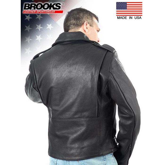 brooks 711 leather jacket